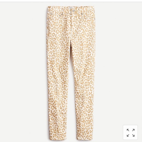 JCrew 10"rise toothpick safari leopard jeans AL936 - Picture 4 of 5